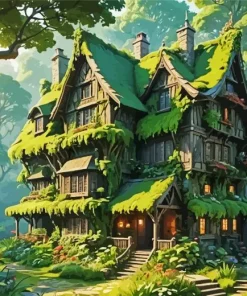 Forest Cabin Art Diamond Painting