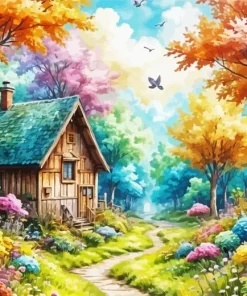 Forest House Diamond Painting