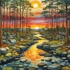 Forest River Art Diamond Painting
