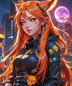 Fox Girl Art Diamond Painting