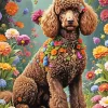 French Brown Poodle Art Diamond Painting