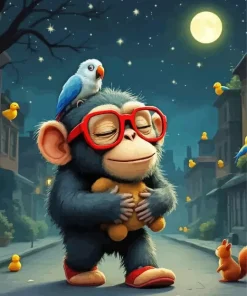 Funny Chimpanzee Diamond Painting