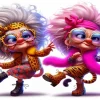Funny Old Ladies Dancing Diamond Painting