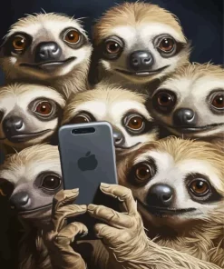 Funny Sloths Selfie Diamond Painting