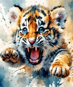 Furious Tiger Art Diamond Painting
