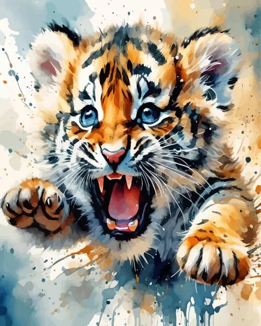 furious tiger art Diamond Paintings Furious Tiger Art Diamond Painting