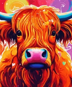 Furry Baby Cow Diamond Painting