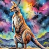 Galaxy Forest Kangaroo Diamond Painting