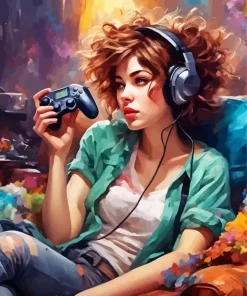 Gamer Girl Art Diamond Painting