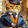 Gentleman Cat Art Diamond Painting