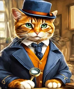 Gentleman Cat Art Diamond Painting