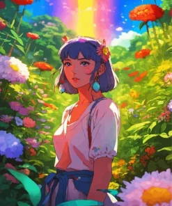 Girl Ghibli Art Style Diamond Painting