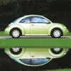 Green Bug Car Water Reflection Diamond Painting