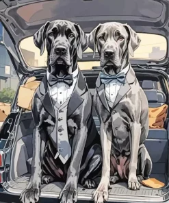 Grey Great Dane Art Diamond Painting