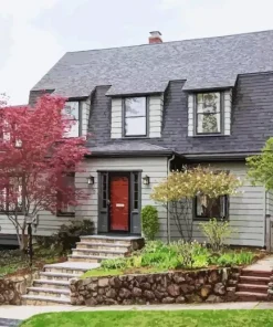 Grey House Diamond Painting