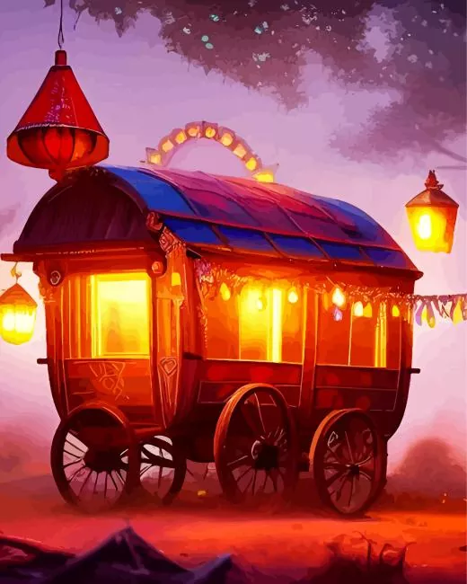 gypsy wagon Diamond Paintings Gypsy Wagon Diamond Painting