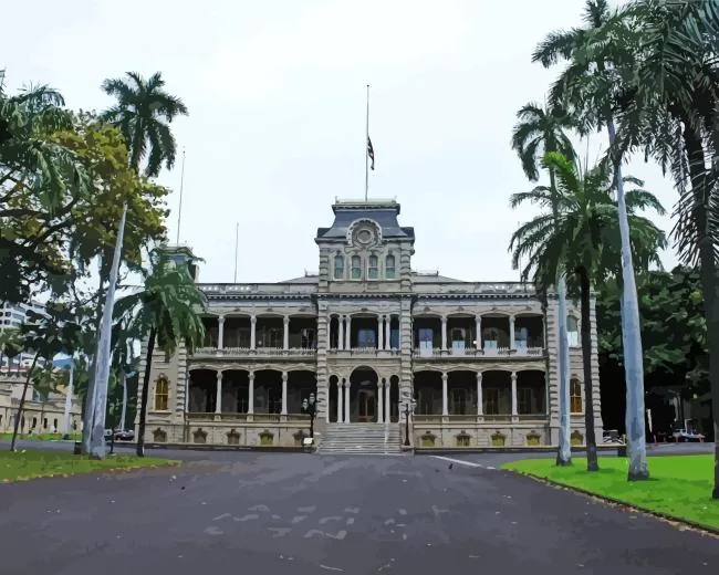 hawaii iolani palace Diamond Paintings Hawaii Iolani Palace Diamond Painting