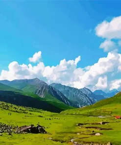 India Kashmir Landscape Diamond Painting