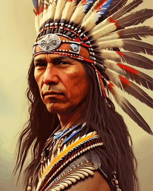 indian warrior Diamond Dotz Indian Warrior Diamond Painting