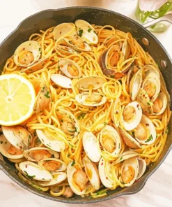 Italian Linguine Dish Diamond Painting