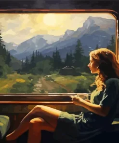 Lady In Window Diamond Painting