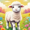 Lamb Fluffy Diamond Painting
