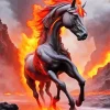 Lava Horse Diamond Painting