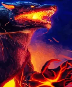 Lava Werewolf Diamond Painting