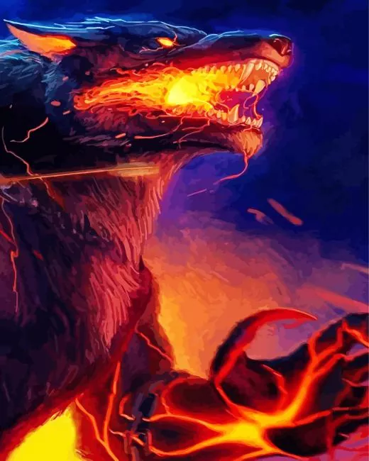 lava werewolf Diamond Paintings Lava Werewolf Diamond Painting