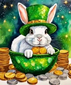 Leprechaun Rabbit Diamond Painting