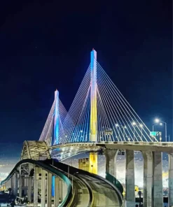 Long Beach Ca Bridge Diamond Painting