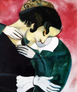 Marc Chagall Lovers In Pink Diamond Painting