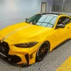 Matte Yellow Car Diamond Painting