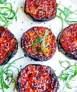 Miso Glazed Eggplant Diamond Painting
