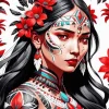 Native Floral Woman Diamond Painting