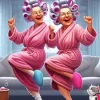 Old Ladies Dancing Diamond Painting