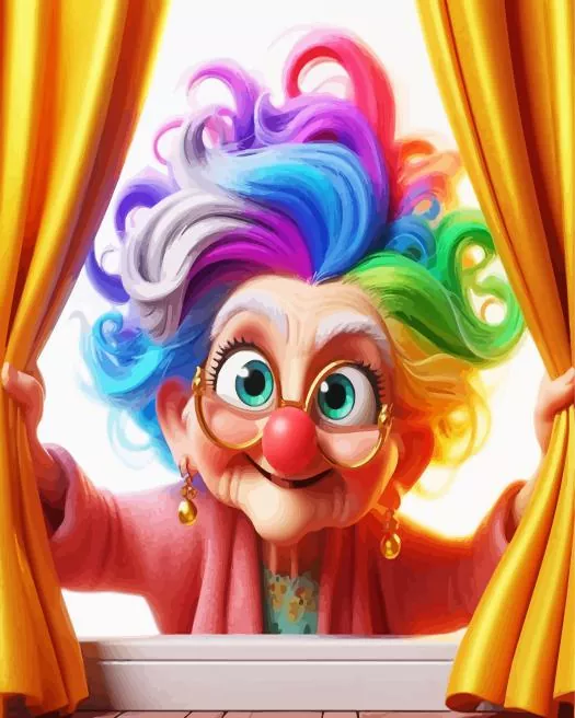 old lady art Diamond By Numbers Old Lady Art Diamond Painting