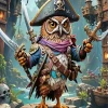 Owl Pirate Diamond Painting
