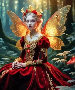Princess Fairy Red Diamond Painting