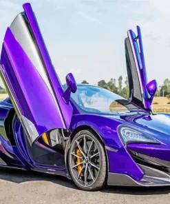 Purple Mclaren Car Diamond Painting