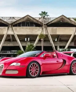 Red Bugatti Veyron Diamond Painting