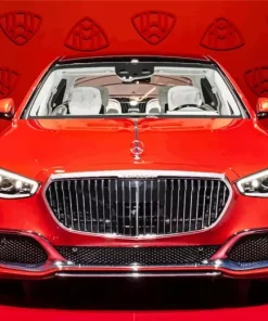 Red Maybach Car Diamond Painting