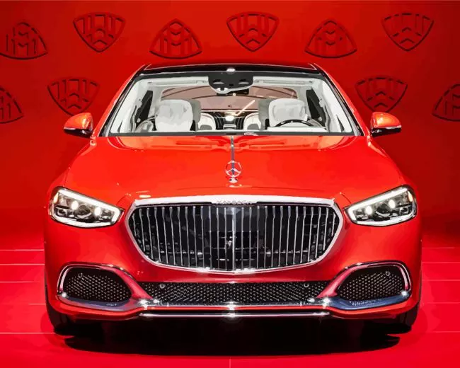 red maybach car Diamond Paintings Red Maybach Car Diamond Painting