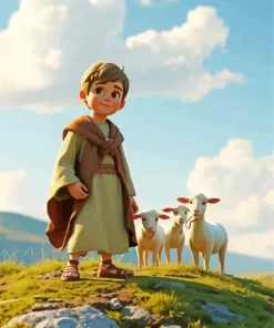 Shepherd Boy Diamond Painting