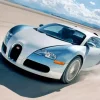 Silver Bugatti Veyron Car Diamond Painting