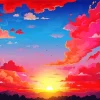 Sunset Clouds Diamond Painting