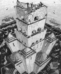 Tower Of Babel By Maurits Cornelis Escher Diamond Painting