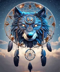 Wolf Dream Catcher Diamond Painting