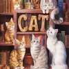 Bookcase Cats Diamond Painting