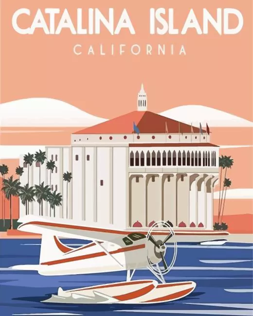 California Catalina Island Poster Diamond Paintings California Catalina Island Poster Diamond Painting